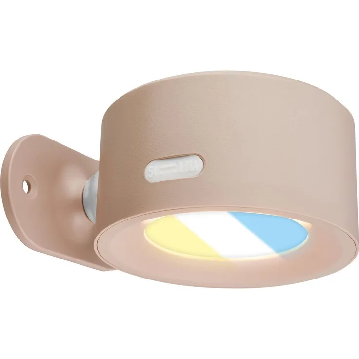 BRILONER Sticklights - LED Wandleuchte ohne Stromanschluss und ohne Bohren mit Akku, Touch, dimmbar, CCT, magnetisch abnehmbar, Wandlampe zum Kleben, Leselampe, Flurlampe, 9 x 7,5 x 4 cm, Beige