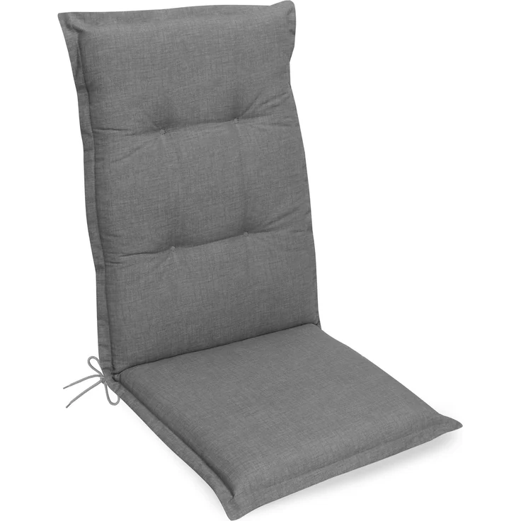 Gardissimo 6x PREMIUM Hochlehner Gartenstuhl Auflagen 120x50x8cm grau – Bild 4