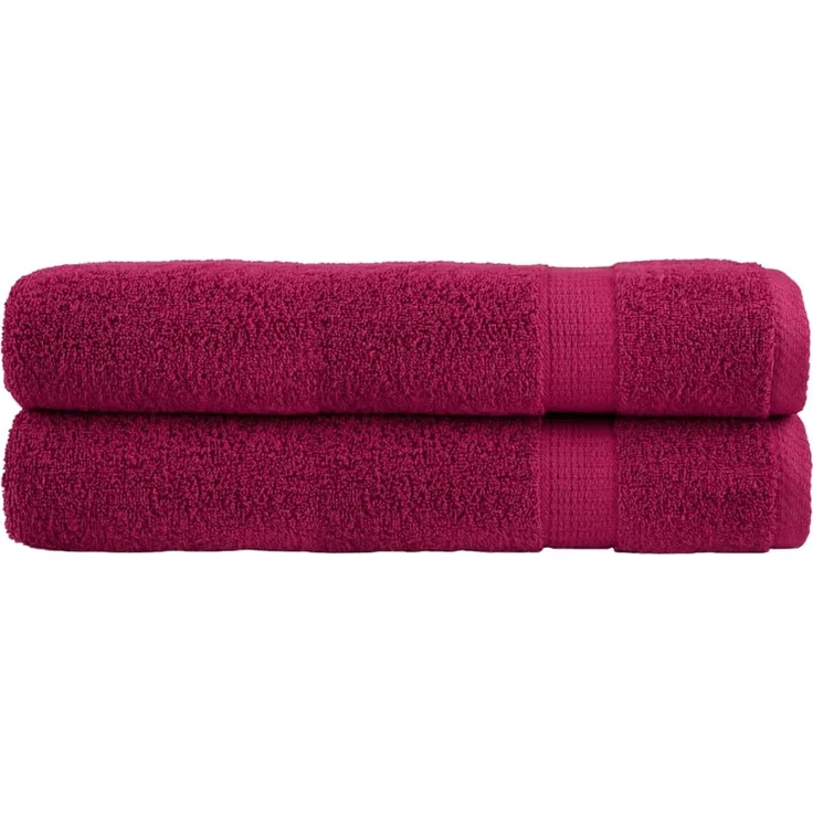 vidaXL Premium Saunatücher SOLUND 2 Stk. Bordeaux 80x200 cm 600 g/m² 137218