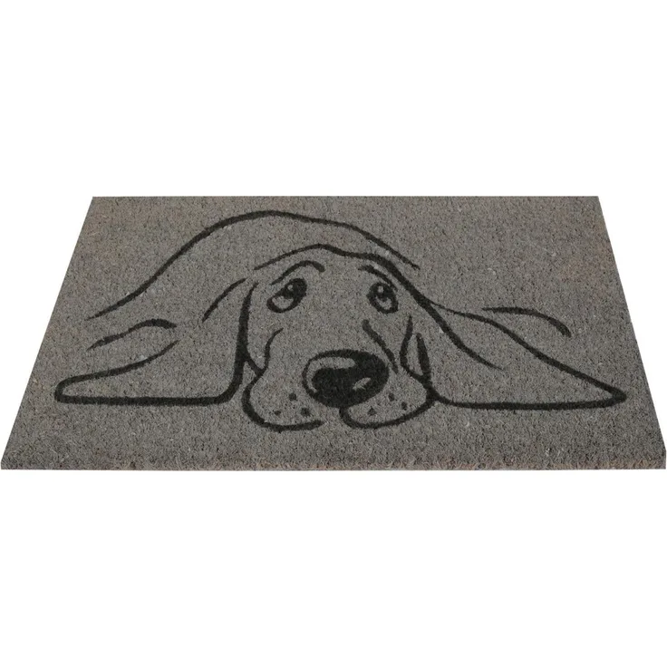 Bestlivings Fußmatte Kokos Schuhabtreter 50x75 cm in grau ( Hund ), weitere Motive erhältlich