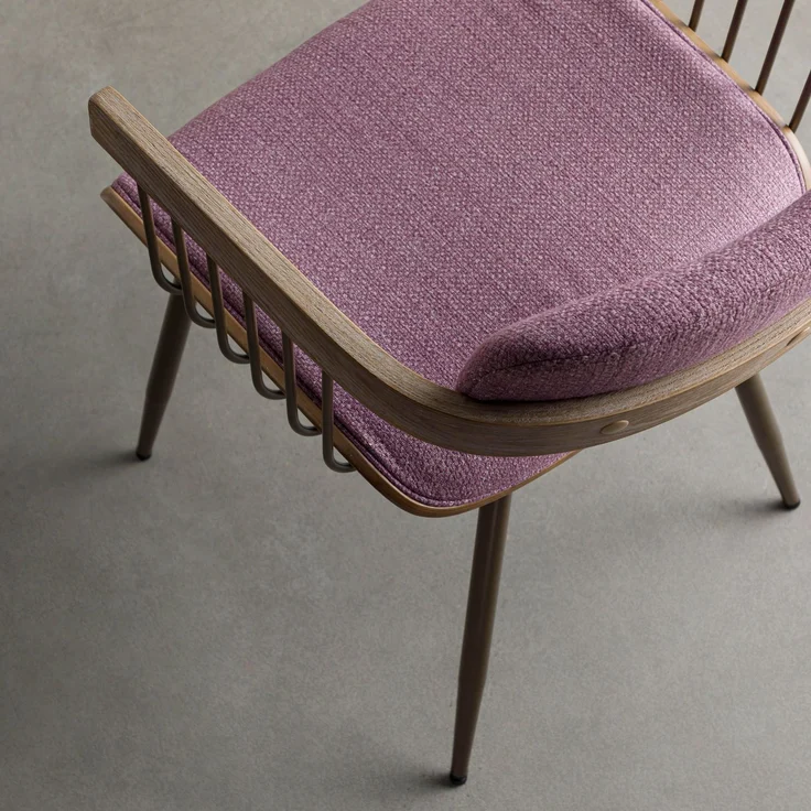 Polsterstuhl 51 x 53 x 78 violett JANINA #01 – Bild 4