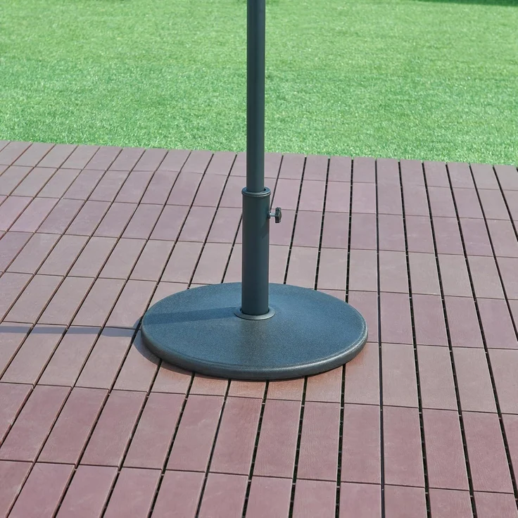 Sonnenschirmständer Bionaz Ø50x5,5 cm Beton 17 kg Schwarz [casa. pro] – Bild 1