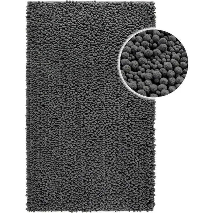 Wecon home Basics Badematte Benno, Höhe 22 mm, Polyester, rechteckig, waschbar, rutschfest, sehr weich, strapazierfähig, Chenille, robust