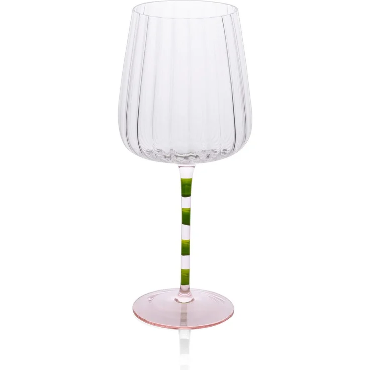 Hermia Concept 'BRD0138 - 4'lü' Weingläser-Set (4-teilig), Rosa / Grün, 23 x 10 x 10 cm, 600 ml – Bild 3