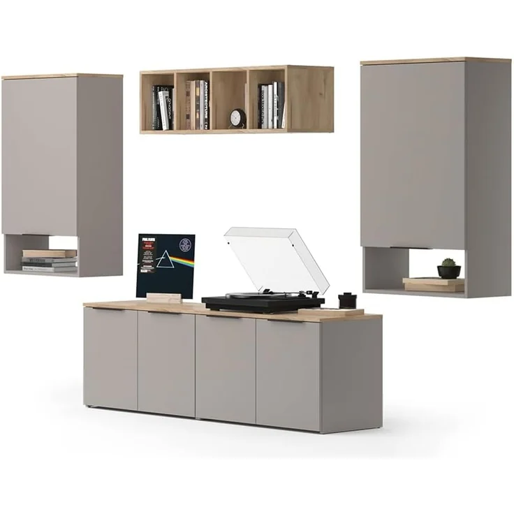 Wohnwand Wido Greige 5 Teile Vicco – Bild 5