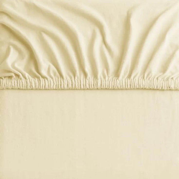 DecoKing Spannbettlaken 120x200 140x200 cm 100% gekämmte Baumwolle Creme Spannbetttücher Jersey Boxspringbett Amber 120x200 140x200 – Bild 7