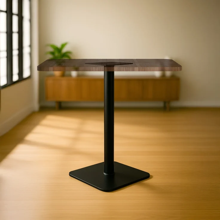 CLP Tischgestell Marudi aus pulverbeschichtetem Stahl für drinnen und draußen,schwarz eckig – Bild 3