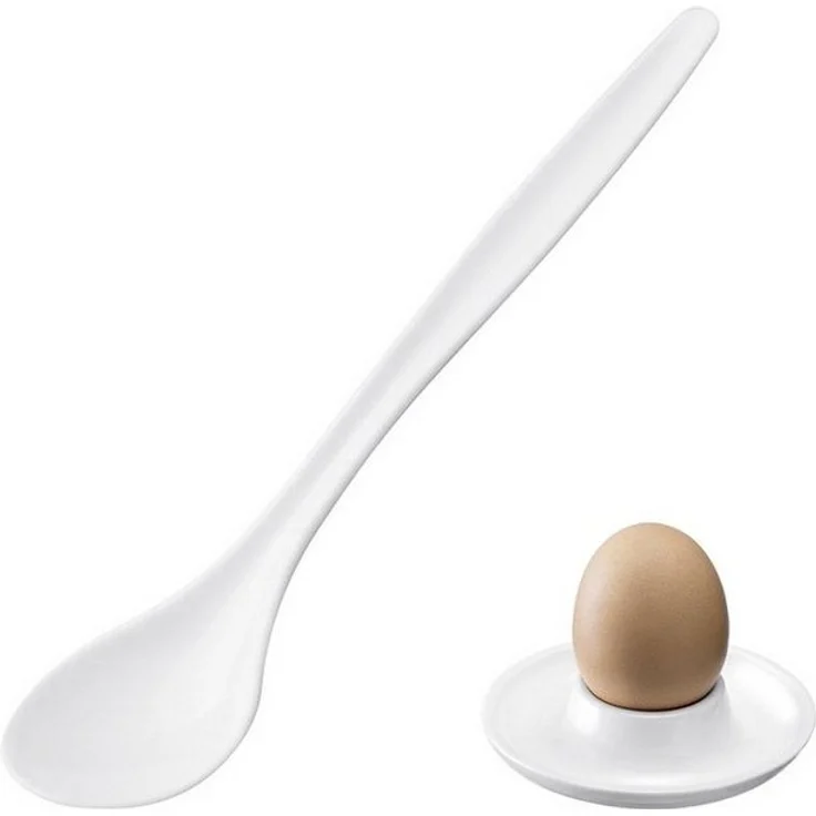 Westmark Eierlöffel, Kunststoff, 14,5 cm, wiederverwendbar, Mehrweg, weiß (6er Pack) – Bild 2