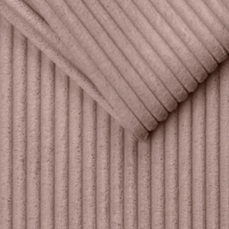 Ohrensessel mit Hocker Landhausstil Polster-TV-Lesesessel Cordstoff Rosa – Bild 6