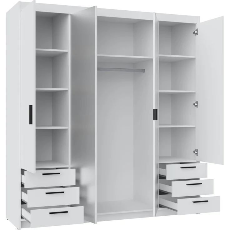 AX LIVING Kleiderschrank mit Spiegel Sonoma Eiche Storicos 4T6S 176,3 – Bild 4