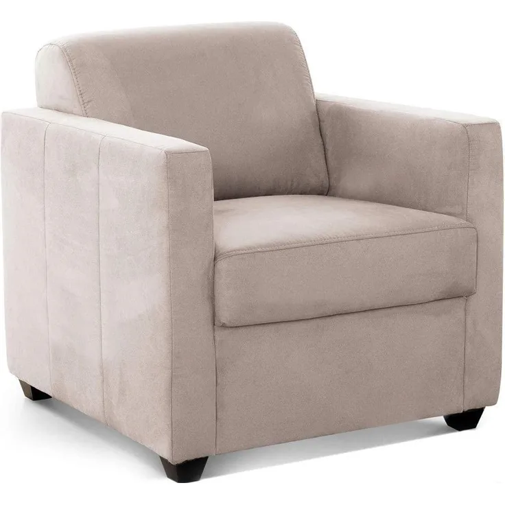 Cavadore Sessel Camerus mit Federkern / Polstersessel im trendigem Design / 78 x 80 x 83 / Mikrofaser: creme