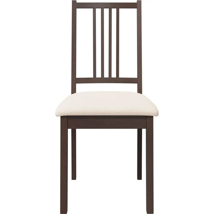 vidaXL Esszimmerstühle mit Kissen 2 Stk. Braun Massivholz Gummibaum 4102395 – Bild 4