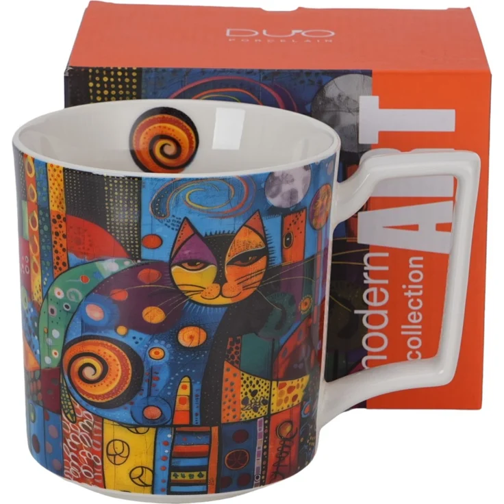 DUO Jumbo Becher 750 ml MODERN CAT New Bone China Porzellan – Bild 1
