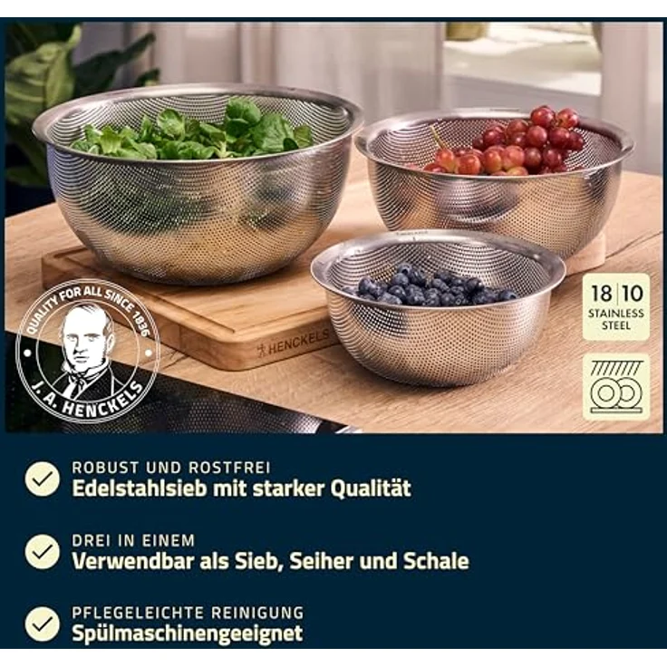 Sieb Henckels by ZWILLING TRIO LHD 16x7.50x16 cm silber – Bild 3