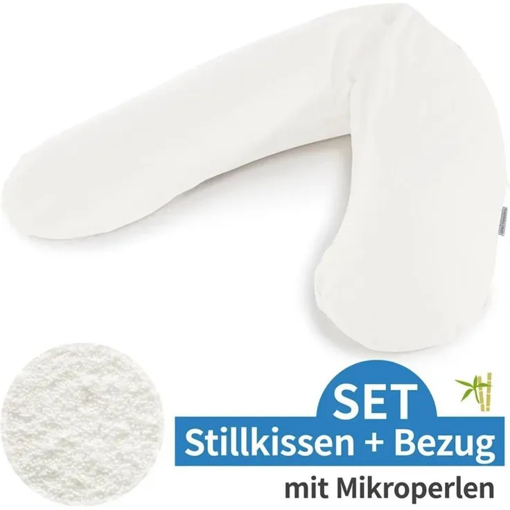 Theraline Stillkissen Das Original, vielseitig einsetzbar als Still- und Seitenschläferkissen, Bezug aus 57% Bambus und 38% Baumwolle, 190 cm, maschinenwaschbar, gefüllt mit EPS Mikroperlen