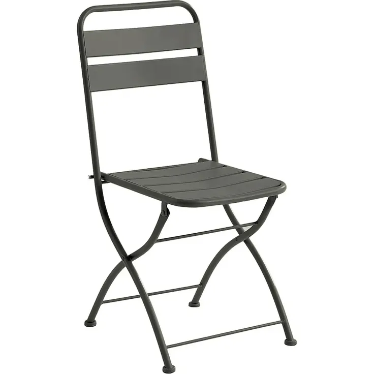 Vente-unique - MIRMANDE Gartenessgruppe Metall Grau - B 52,5 cm x H 87 cm x L 43 cm – Bild 2