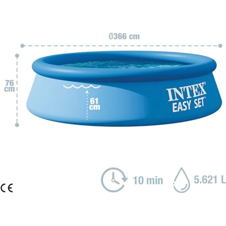 Intex 28130NP 5621 l Aufblasbarer Pool Kind & Erwachsener 4 Person(en) Blau 10 2 kg – Bild 5