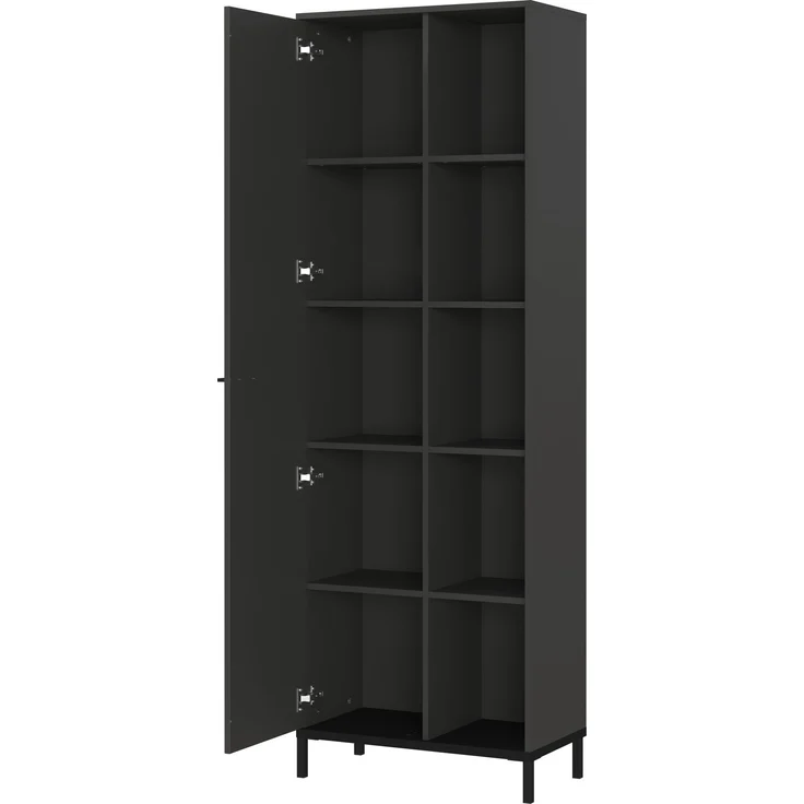 Germania Aktenschrank 2237-547 GW-Rovigo, in Graphit, Tür schließt nur 2/3 des Schranks, 64 x 190 x 34 cm (BxHxT) – Bild 3