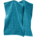 Möve Gästehandtuch Gästetuch 2er-Pack "Quadretti", Frottier (2-St), Walk-Frottier Uni