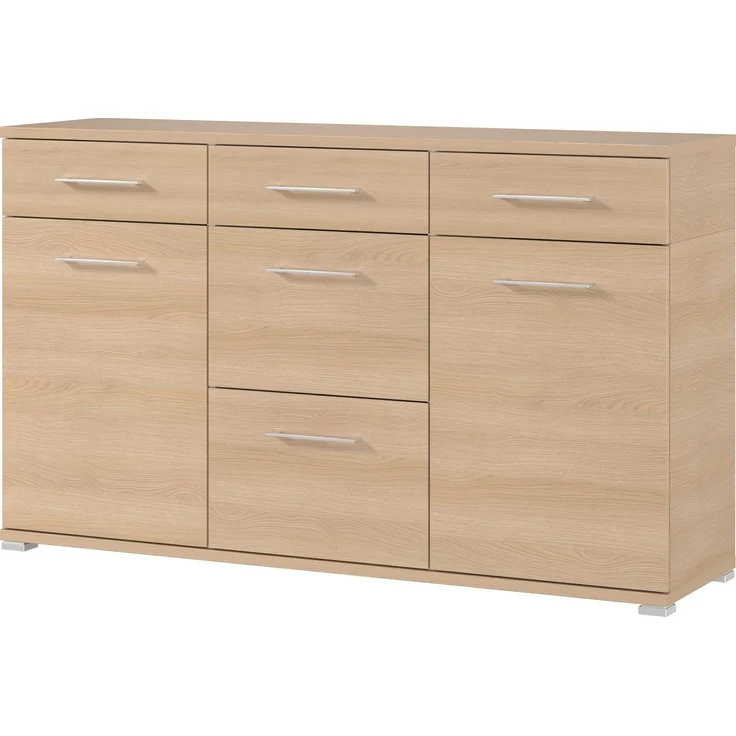 Germania Sideboard 3778-653 GW-Predore, in Lindberg-Eiche, mit Zwei Türen und fünf Schubkästen,144 x 87 x 40 cm (BxHxT)