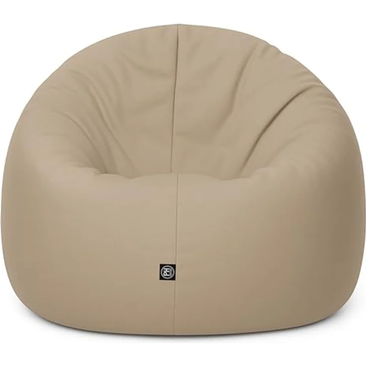 PATCH HOME 2-in-1 Sitzsack Sessel - Gaming Bean Bag mit Reißverschluss - Bereits befüllt, Ergonomisch & Robust für Kinder & Erwachsene - Indoor & Outdoor, Wetterfest (Beige, 155cm) – Bild 7