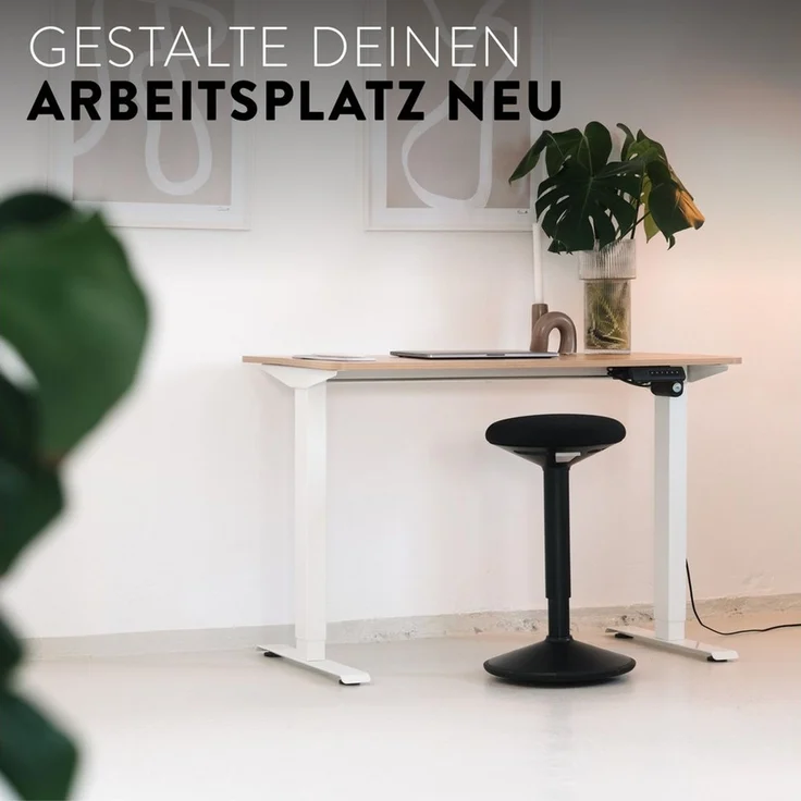 boho office® Schreibtisch UDESK (Komplettpaket, inkl. 110x60 cm große Tischplatte), elektrisch stufenlos höhenverstellbar – Bild 4