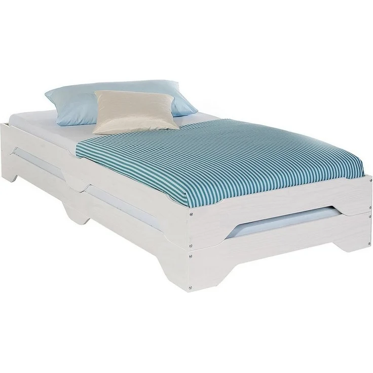 IDIMEX Funktionsbett RONNY, Strapelbett Gästebett Stapelliege Massivholzbett Set 2 Stück Kiefer ma – Bild 1