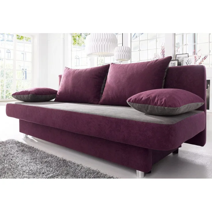 COLLECTION AB Schlafsofa Ulla inkl. Bettfunktion und Bettkasten, Schlafsofa,Bettfunktion,Bettkasten,inkl. Rückenkissen,Armlehnekissen