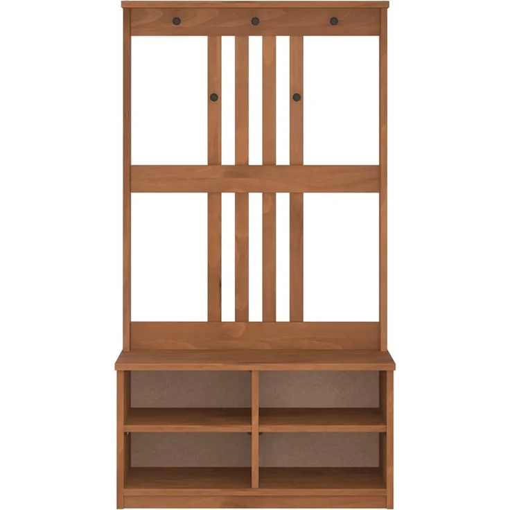 vidaXL Garderobenständer SANDNES 87x40x159,5cm Massivholz Kiefer 4010487 – Bild 5