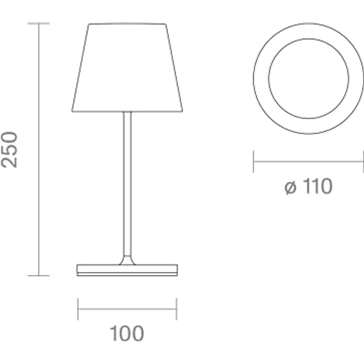Sigor Nuindie mini LED-Akku-Tischleuchte, kabellose Leuchte mit IP54 Schutz, 12 Stunden Akkulaufzeit, dimmbar, pulverbeschichtet – Bild 9