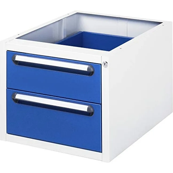 Rau Unterbaucontainer 480 x 600 x 395 mm 2xSchublade lichtgrau/enzianblau