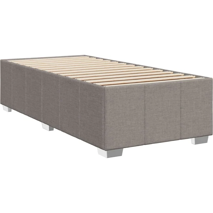 vidaXL Boxspringbett mit Matratze Taupe 80x200 cm Stoff 3285432 – Bild 5