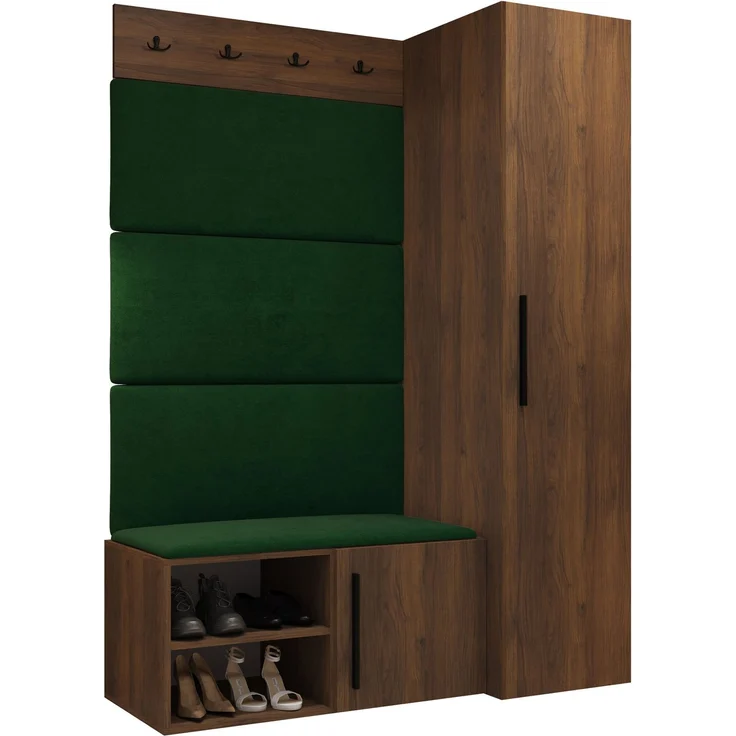 Garderoben-Set Mapreni II (Farbe: Nuss Warmia, Manila 35) – Bild 1