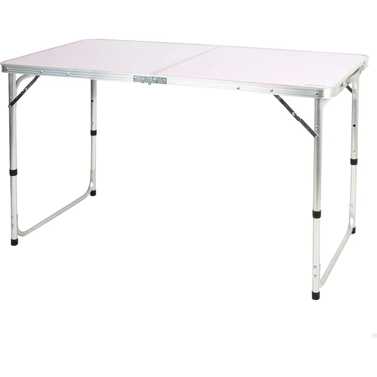AKTIVE Klapptisch, 120 x 60 x 60/70 cm, höhenverstellbar, Anti-Rutsch-Stopper, belastbar bis 30 kg, Sicherheitsverriegelung, Tragegriff, Campingtische, Strand, Garten (63088)