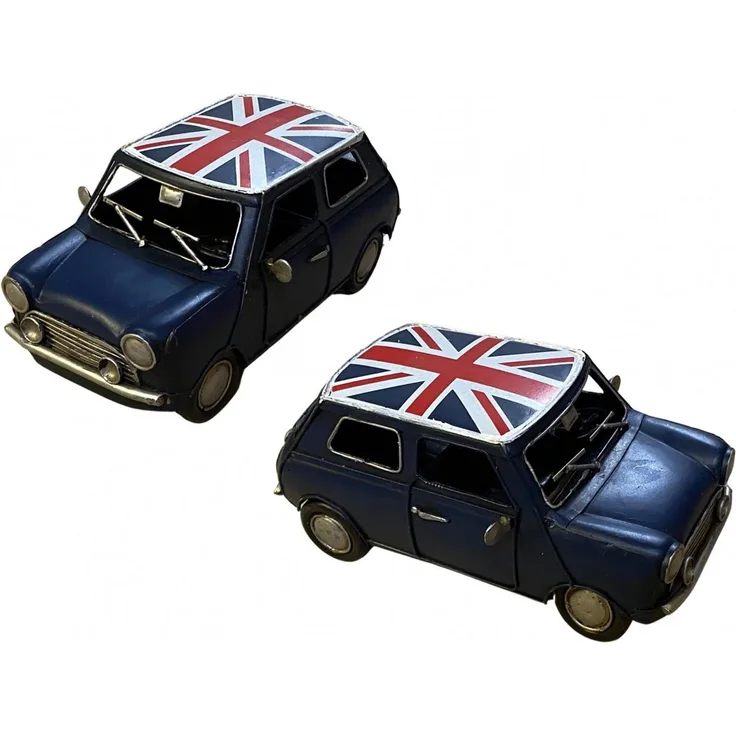 Nitsche Nostalgie Blechmodell Modellauto Mini mit Flagge (37625)