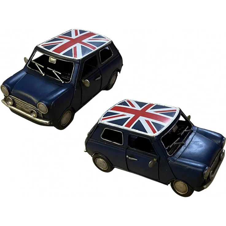 Nitsche Nostalgie Blechmodell Modellauto Mini mit Flagge (37625)