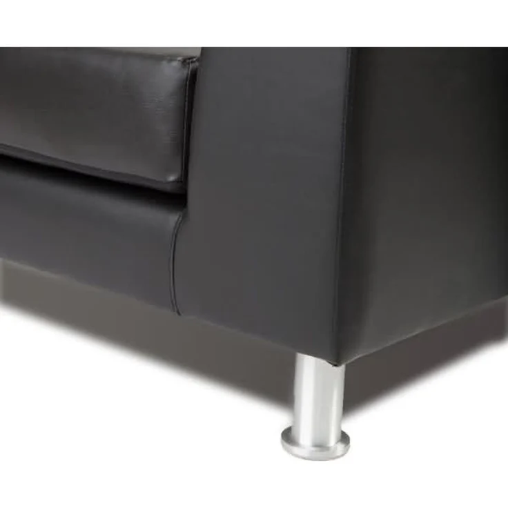 Rocada Wartezimmer-Sofa 3-Sitzer Kunstleder schwarz – Bild 3