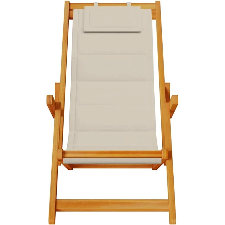 vidaXL Klappstuhl mit Armlehnen Taupe Akazienholz & Textilene 4108070 – Bild 4