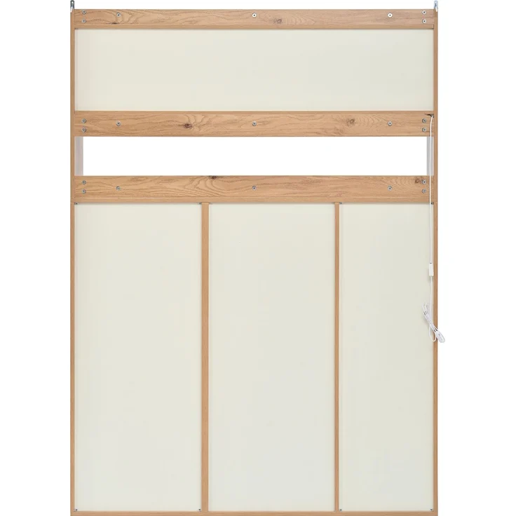 ZUBALIYA Schuhschrank (130 x 25 x 180 cm), 6 Klappfächer, LED - Beleuchtung, Stauraum für Flur und Eingangsbereich, Naturfarben – Bild 14