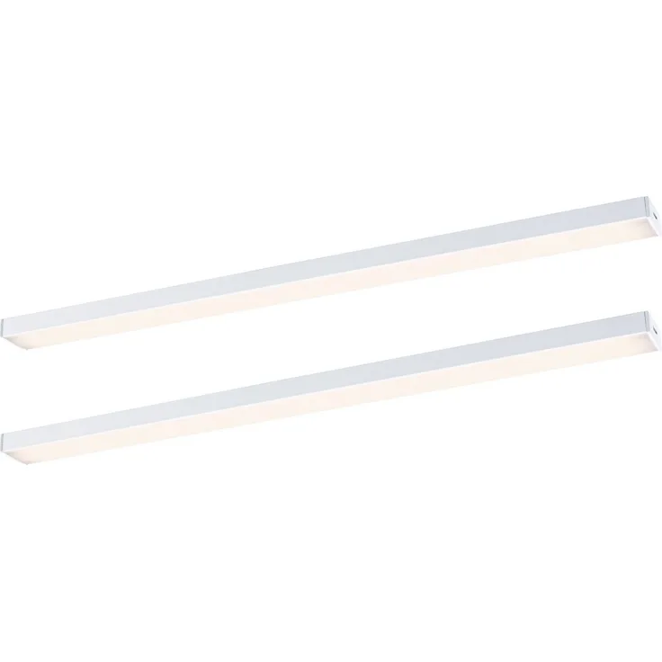 Paulmann 98614 LED Unterschrankleuchte Inline Erweiterung 2er-Set 35cm 3000K dimmbar weiß matt