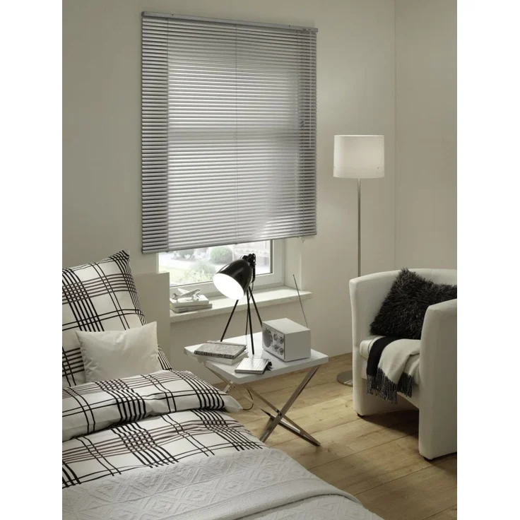GARDINIA Alu-Jalousie, Sicht, 25 mm, Silber, 130x110 cm – Bild 5
