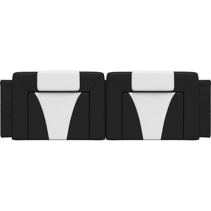 vidaXL Kopfteil-Kissen Schwarz und Weiß 160 cm Kunstleder 374802 – Bild 5