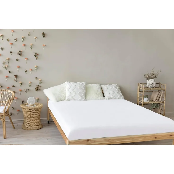 Livessa Spannbettlaken 140x200 cm aus Baumwolle Single-Jersey Stoff 140 g/m², Spannbetttuch/Bettlaken, Oeko-TEX Zertifiziert (M24M05FF9), passt auch für 150x200 cm Matratzen – Bild 5