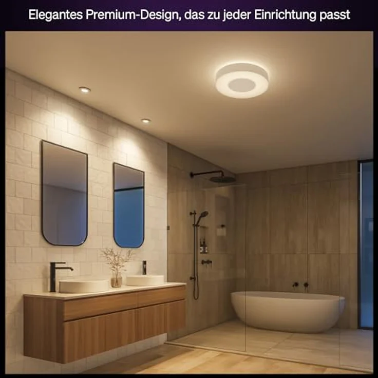 Philips Hue White & Color Ambiance Xamento recessed spotlights 1 Pack, dimmable Bathroom Lights for The Hue System with 16 Million Colours, Intelligent Light Control via Voice and app, White – Bild 4