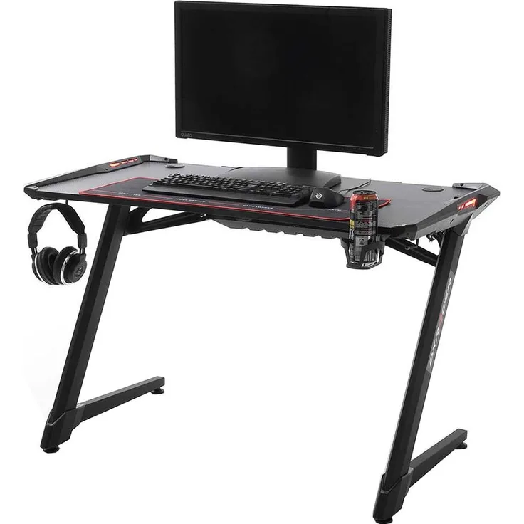 Schreibtisch DX-Racer Gaming Desk 1, Schwarz, 120 x 75 x 64 cm