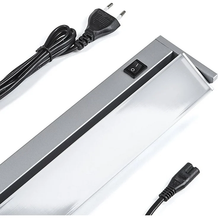SO-TECH® LED Unterbauleuchte Alessia 350-910 mm mit diffuser Scheibe ohne Lichtpunkte, Reihenschaltung, LED fest integriert, Neutralweiß, 1er Set 5W / 350 mm – Bild 3