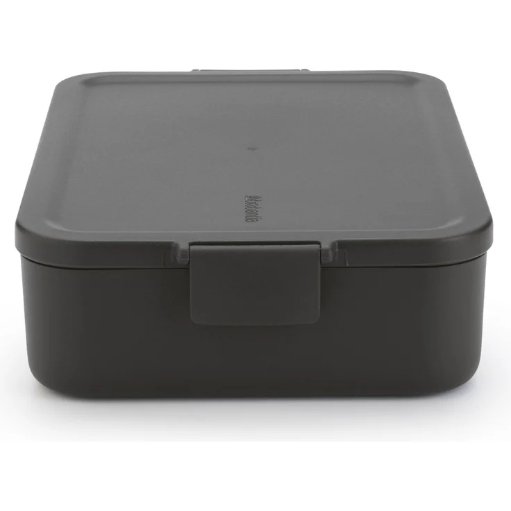 Brabantia - Make & Take Brotdose Bento - Groß - Herausnehmbare Fächer - Deckel mit Klickverschluss - Gefriergeeignet - Spülmaschinen- & Mikrowellenfest - Dark Grey - 25,5 x 16,7 x 6,2 cm – Bild 2