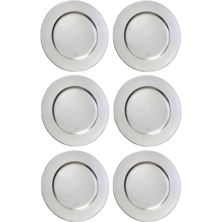 Annastore Platzset 6 x Platzteller aus herrlich schimmerndem Melamin Ø 33 cm - Dekoteller, Unterteller wiederverwendbar Dekoteller – Bild 1