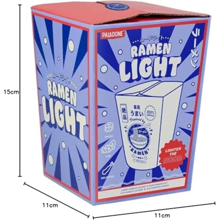 Ramen Box Licht - Von japanischen Nudelschachteln inspiriertes batteriebetriebenes Licht, Geschenk für Soba-Liebhaber, ausgefallene Dekoration, Weiss/Opulenter Garten – Bild 6