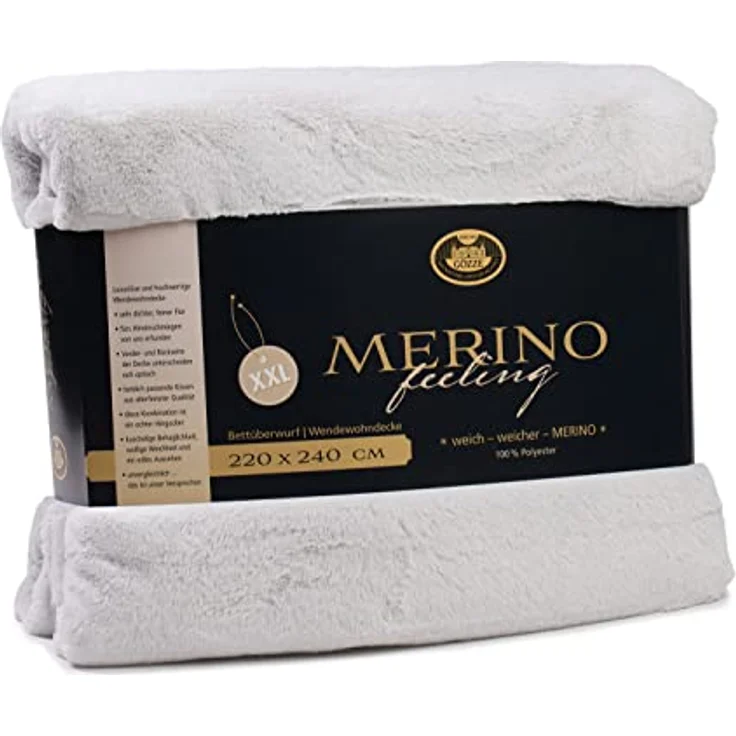Wohndecke Merino Wendewohndecke, Gözze, kuschelig weich – Bild 4